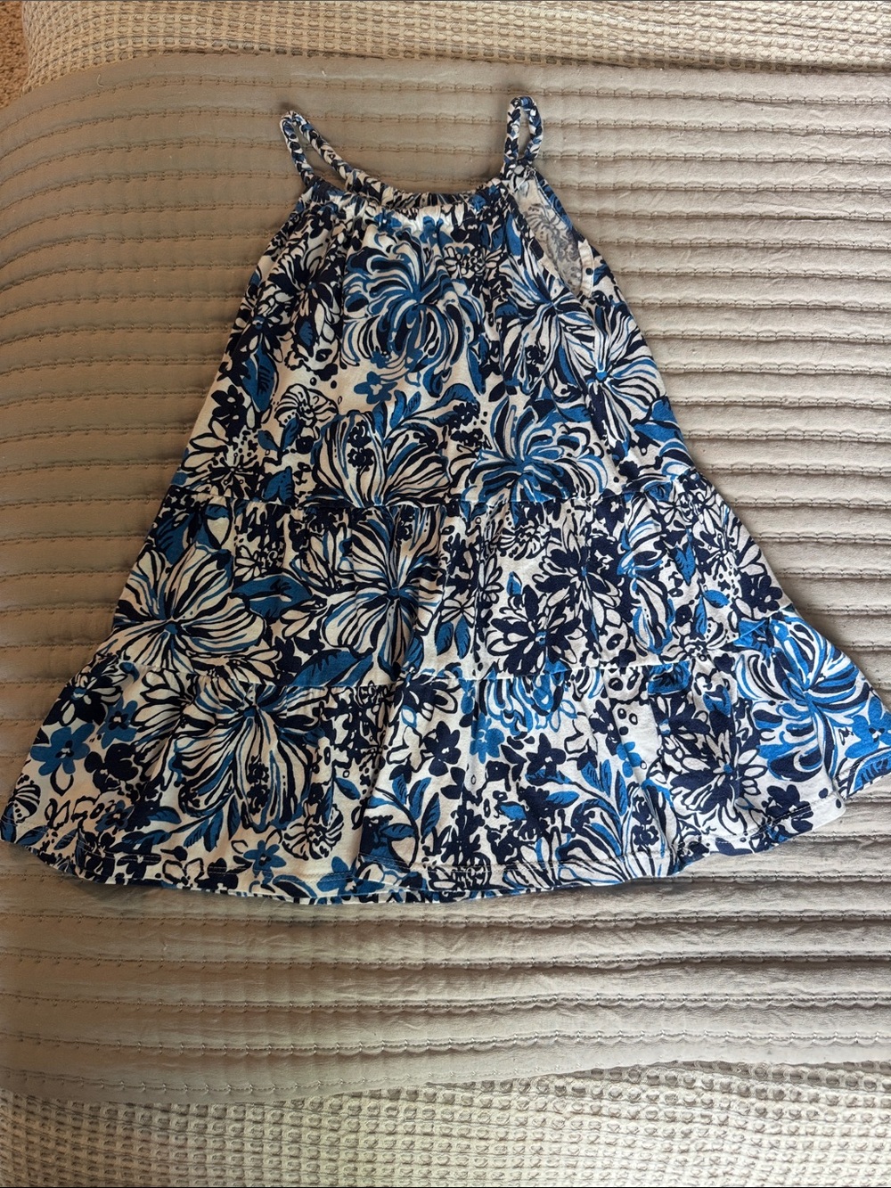 Lilly Pulitzer Girls Dress Sz 4-5T (Small) - Excellent Condition - Blue/White